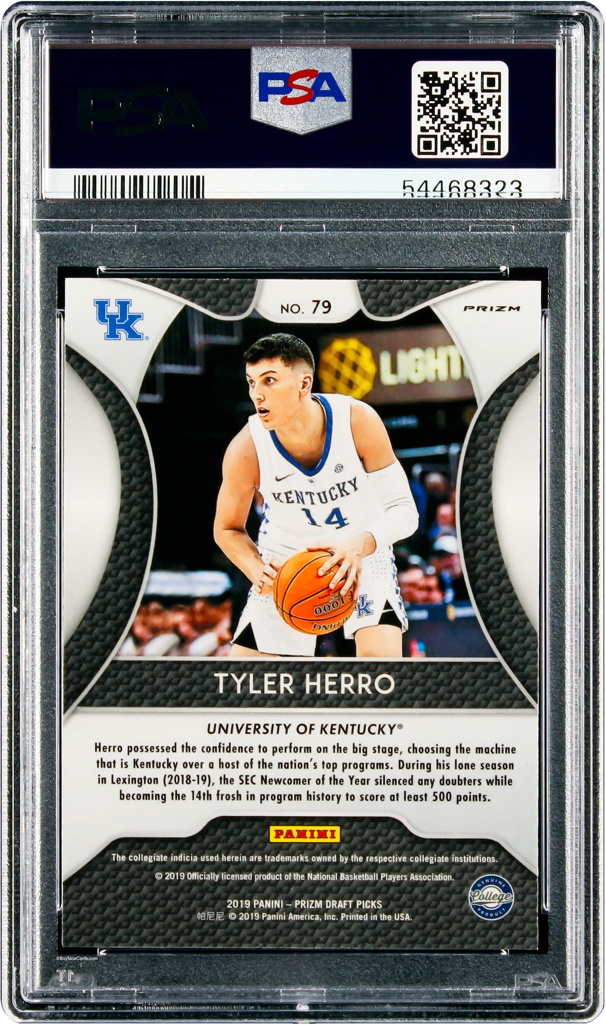 2019 Tyler Herro Panini Prizm Draft Picks Prizms Silver Refractor SP RC Rookie #79 PSa 10 Gem Mint