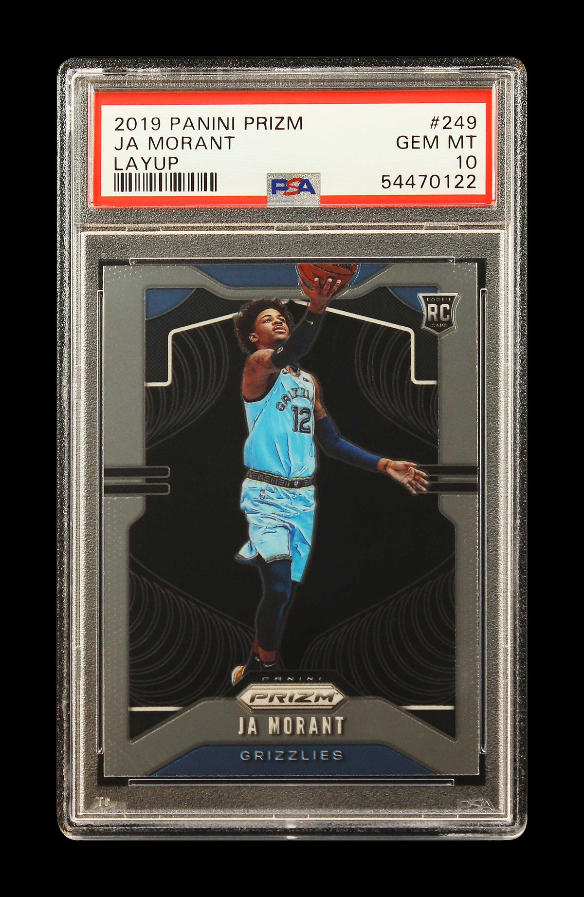 2019 Ja Morant Panini Prizm Base Layup Variation SP RC Rookie #249 PSA 10 Gem Mint