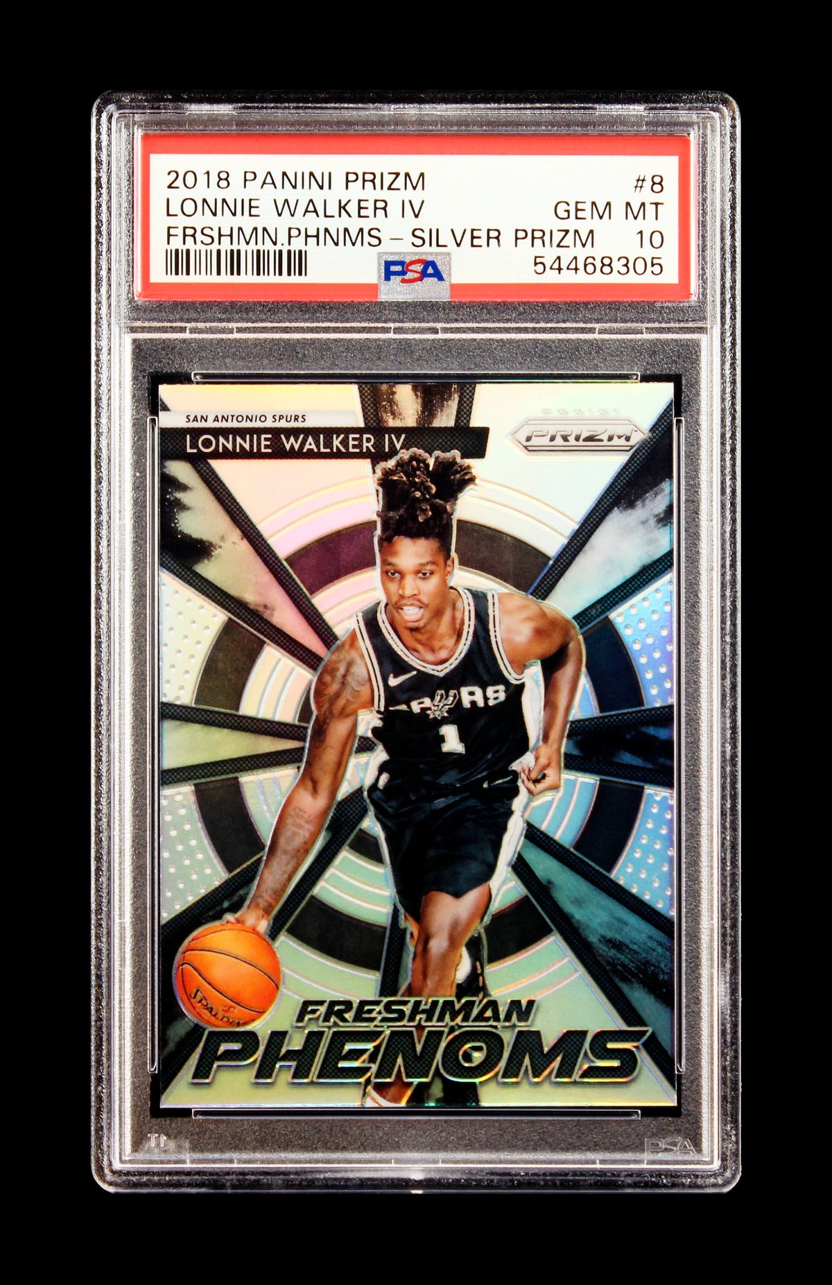 2018 Lonnie Walker IV Panini Prizm Silver Prizms Freshman Phenoms RC Rookie #8 PSA 10 Gem Mint